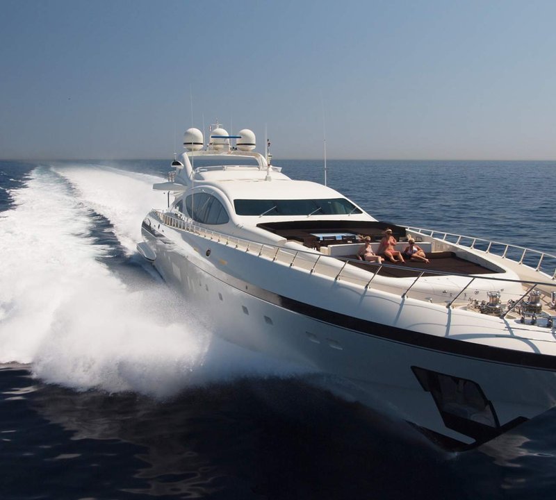 ZEUS Yacht Charter Details, Mangusta 165 Superyacht CHARTERWORLD